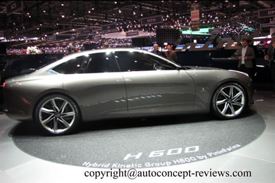 Hybrid Kinetic Micro Turbine Range extender Electric H600 luxury sedan by Pininfarina